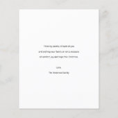 Minimalistische Weihnachtsfotokarte Flyer (Hinten)