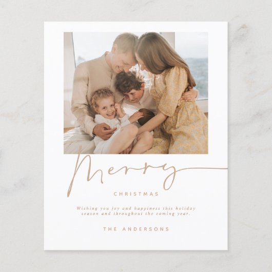 Minimalistische Weihnachtsfotokarte Flyer (Vorne)