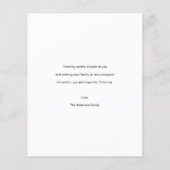 Minimalistische Weihnachtsfotokarte Flyer (Hinten)