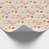 Minimalistische Weihnachtsfreude Roll of Geschenkpapier (Ecke)