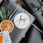 Minimalistische Weihnachtsfreude Runder Aufkleber