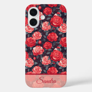 Minimalistische Weihnachtsgeschenk-Rosen-Blumen in iPhone 16 Hülle