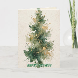 Minimalistische Weihnachtsgrüße mit Frieden, Freud Feiertagskarte