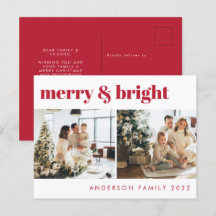 Minimalistische Weihnachtsgrüße | Rot