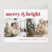 Minimalistische Weihnachtsgrüße | Rot Postkarte (Vorderseite)