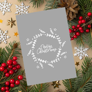 Minimalistische Weihnachtsgrußkarte Karte