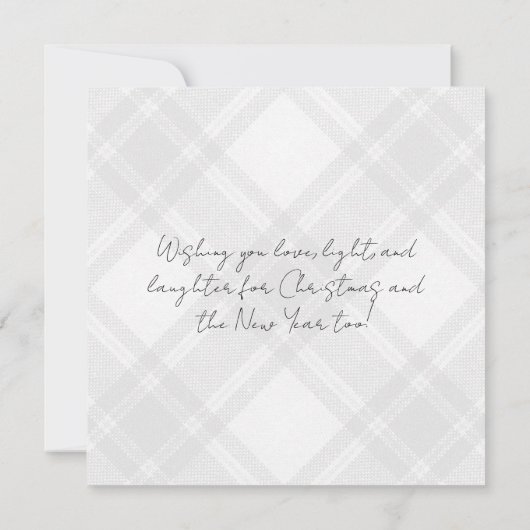 Minimalistische Weihnachtskarte (Rückseite)