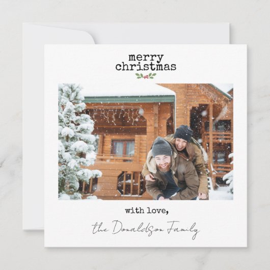 Minimalistische Weihnachtskarte (Vorderseite)