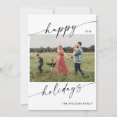 Minimalistische Weihnachtskarte des modernen Fotos Einladung (Vorderseite)