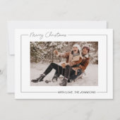 Minimalistische Weihnachtskarte Einladung (Vorderseite)