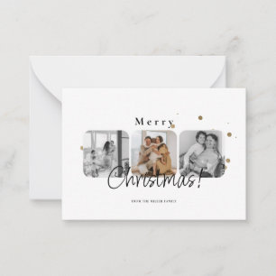 Minimalistische Weihnachtskarte Familienfoto Weihn Mitteilungskarte