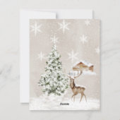 Minimalistische Weihnachtskarte Feiertagskarte (Rückseite)