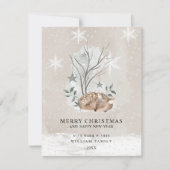 Minimalistische Weihnachtskarte Feiertagskarte (Vorderseite)