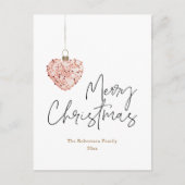 Minimalistische Weihnachtskarte Feiertagspostkarte (Vorderseite)