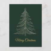 Minimalistische Weihnachtskarte Feiertagspostkarte (Vorderseite)