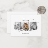 Minimalistische Weihnachtskarte Foto Weihnachten Mitteilungskarte (Vorderseite/Rückseite Beispiel)