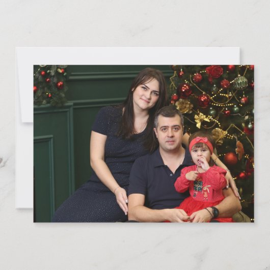 Minimalistische Weihnachtskarte für mehrere Fotos Einladung (Rückseite)