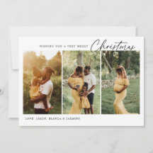 Minimalistische Weihnachtskarte für mehrere Fotos