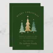 Minimalistische Weihnachtskarte für Weihnachten Gr (Vorne/Hinten)