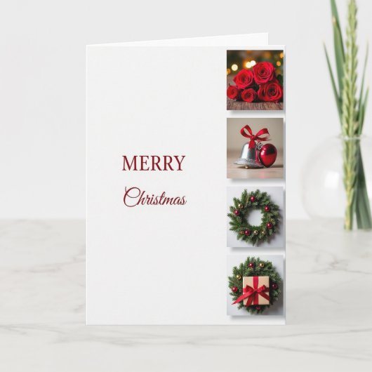 Minimalistische Weihnachtskarte Karte (Vorderseite)