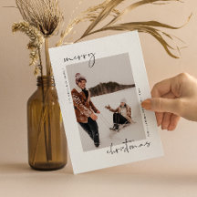 Minimalistische Weihnachtskarte mit Foto