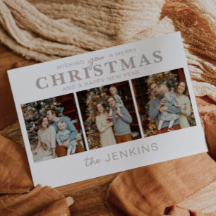 Minimalistische Weihnachtskarten für Familien - Ei Postkarte