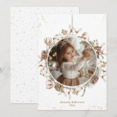 Minimalistische Weihnachtskartentafel Feiertagskarte (Vorne/Hinten)