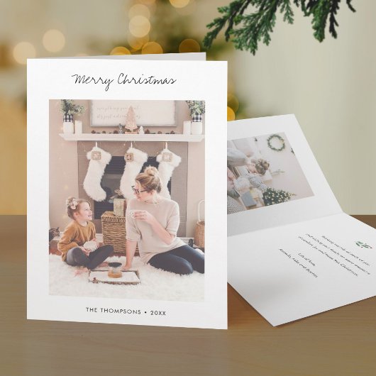 Minimalistische Weihnachtskartenvorlage Feiertagskarte