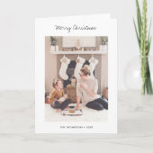 Minimalistische Weihnachtskartenvorlage Feiertagskarte (Vorderseite)