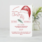 Minimalistische Weihnachtsmannmütze Boho Custom We Einladung (Stehend Vorderseite)