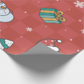 Minimalistische Weihnachtsmuster Geschenkpapier (Ecke)