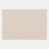 Minimalistische Weihnachtsmuster, Rot, Rosa und Gr Geschenkpapier Set (Vorderseite)