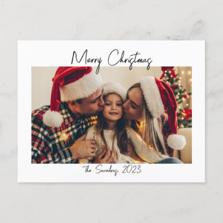 Minimalistische Weihnachtspostkarte Feiertagspostkarte