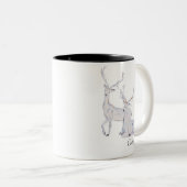 Minimalistische Weihnachtsraffinerie personalisier Zweifarbige Tasse (VorderseiteRechts)