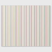 Minimalistische Weihnachtsstreifen Geschenkpapier (Flach)