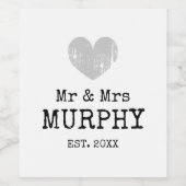 Minimalistische Weinflaschen-Etiketten für Hochzei Weinetikett (Einzelnes Label)