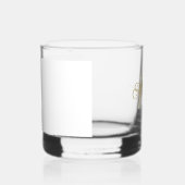 Minimalistische weiße Gold-Add-Name und Monogram-M Whiskyglas (Rechts)
