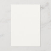 Minimalistische weiße Hochzeit RSVP Karte (Rückseite)