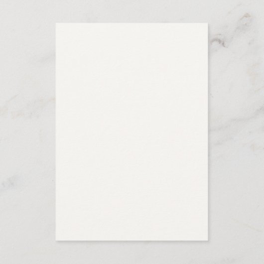 Minimalistische weiße Hochzeit RSVP Karte (Rückseite)