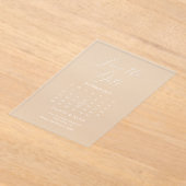 Minimalistische weiße Hochzeit Sichern Sie das Dat Acryleinladungen (Ablage )