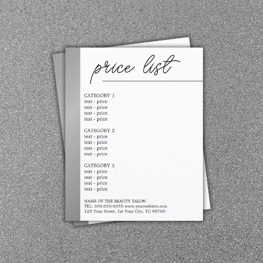 Minimalistische weiße Imitate Silber Line Beauty M Flyer