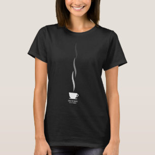 Minimalistische weiße Kaffeetasse T-Shirt
