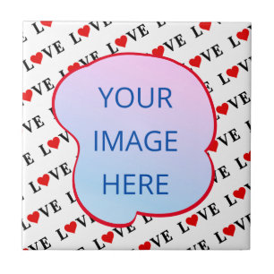 Minimalistische weiße LIEBE Fliese