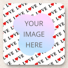 Minimalistische weiße LIEBE Getränkeuntersetzer