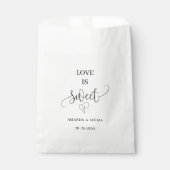 Minimalistische weiße Liebe ist süße Gastgeschenk Geschenktütchen (Vorderseite)