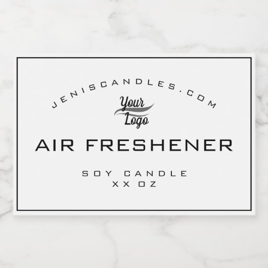 Minimalistische weiße Logovorlage Einfache Stilker Lebensmitteletikett (Einzelnes Label)