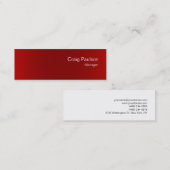 Minimalistische weiße rote, saubere Visitenkarte (Vorne/Hinten)