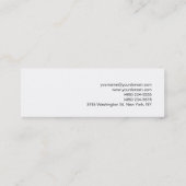 Minimalistische weiße rote, saubere Visitenkarte (Rückseite)