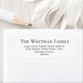 Minimalistische weiße Rücksendeadresse (Insitu)