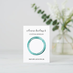 Minimalistische weiße Schmuckgeschäftskarte Visitenkarte